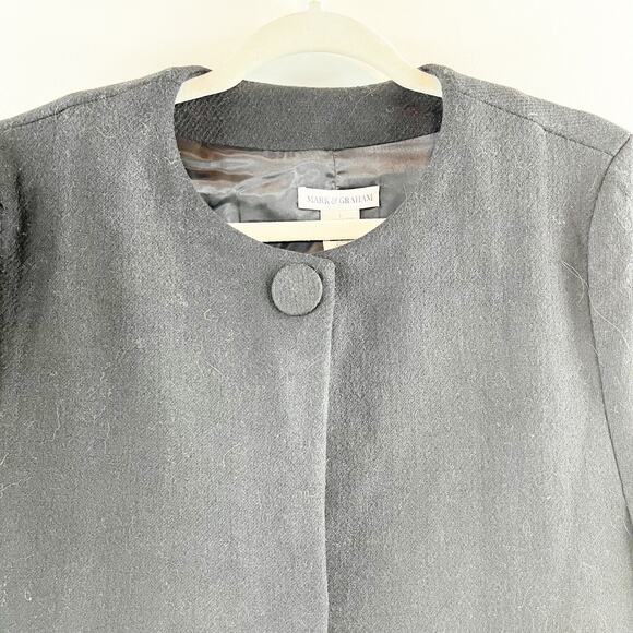 Mark & Graham Stella Wool Blend Cape Jacket Black Small - Picture 6 of 11